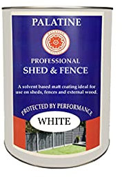 Palatine Professional Shed & Fence 2.5lt | Oil Based Paint for use on Sheds & Fences (White)