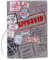 Weltkarte Reisepasshülle / Halter / Brieftasche / Schutzhülle mit Kartenfach, Tasche und Gummibandverschluss, Graue zugelassene Reise, 19 - 32cm, Retro