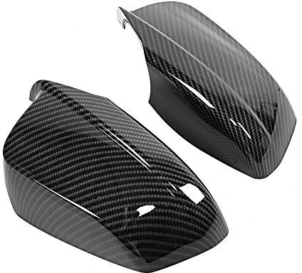 Carbon Spiegelkappe, 51167216369 51167216370 ABS Verhindern Kratzer Seitenspiegelabdeckung F10 5-Serie Limousine 520i 523i Pre-LCI 2011-2013
