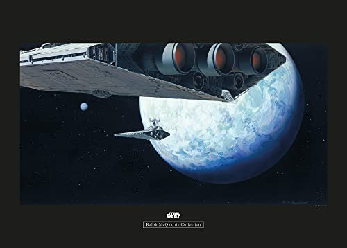 Komar Star Wars Classic RMQ Hoth Orbit - Größe: 70 x 50 cm, Wandbild, Poster, Kunstdruck (ohne Rahmen)
