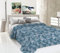 Generico Telo Copriletto Primaverile Estivo In Piquet |Made In Italy | Ideale Come Telo Arredo, Coperta Salva Letto Fantasia Foglie (Matrimoniale, Ottanio)