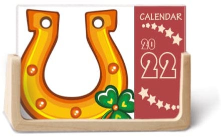 Clover U Type Iron Irland St. Patrick's Day 2022 Tischkalender Planer 12 Monate