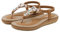 FOGOIN Sandals Womens Ladies Flip Flops Summer Flat Leather Sandal Toe Post Bohemian Walking Sandals, 7 UK, Brown