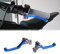 JESTOP Dirt Bike Kupplungshebel, Verstellbarer Schwenkbremshebel für Sur Ron Light Bee Segway X260 X160, 6061 Billet Klappbar Links & Rechts Hebel Set für Sur Ron Teile (Blau)