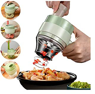 Multifunction Wireless Electric Grinder - 4 In 1 Handheld Electric Vegetable Cutter Set