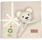 DIKOS Original Babydecke SCHMUSE-Bär (Naturbeige) – Premium 2-in-1 Neugeborenen Kuscheldecke & Schmusetuch – aus weicher gestrickter Bio-Baumwolle (GOTS/Oeko-TEX) – schönes Babygeschenk zur Geburt