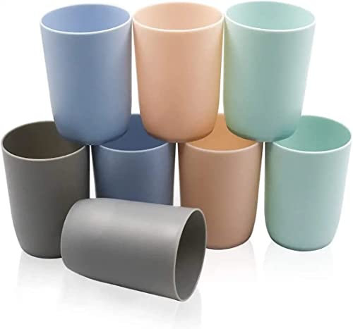 Topsky 8er Set Zahnputzbecher: Bunte Vielfalt für die ganze Familie! Praktisch und ansprechend in 280 ml – Perfekt für Kinder, Jugendliche und Erwachsene