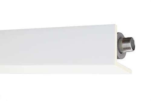 B-Ware - 2 Meter Rohr- und Kabelabdeckleiste 56x56mm - PU glatt, weiß, stoßfest - AB296 Hexim Perfect - Eckleiste Stuckleiste Dekorleiste Stuckprofil Zierprofile