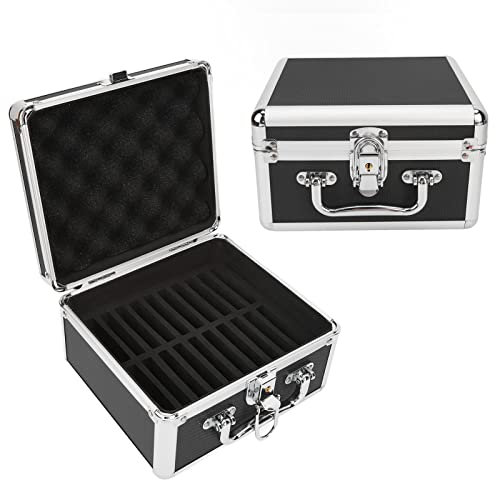 VBESTLIFE Estuche para Disco Duro, Maleta con Caja de Almacenamiento HDD de 20 Bahías, Estuche con Asa para Disco Duro de Doble Protección con Bloqueo de Seguridad, Apto para HDD de 2,5