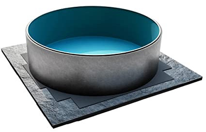 conZero Komplett Set für Rundpool 300 x 135 cm Verschalung Bodenplatten Rundschalung, Perimeter Hartschaumplatten, Vinylplatten Pool Schwimmbecken Isolation, Poolbau ohne Beton