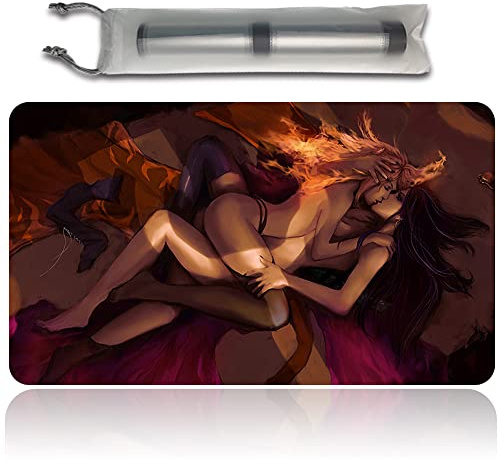 Liliana vess et Chandra - Tapis de Jeu MTG + Sac imperméable Gratuit, Tapis de Table de Jeu MTG, Tapis de Souris MTG, résistant à la poussière et à l'eau, Support de Combat MTG