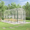 XIAOGUANG Gewächshaus, Frühbeet, Tomatenhaus, Gartengewächshäuser, Treibhaus, Greenhouse, Gewächshaustunnel, Wintergewächshaus Frostsicher, Transparent 161x398x188 cm PVC & Stahl