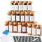 DWTS DANWEITESI 36 Pcs Glass Spice Jars - 4oz With Bamboo Lids, Empty Bottles With Labels, Kitchen Spice Jars With Shaker Lids