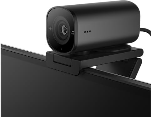 HP 965 4K 8MP Video con webcam in streaming HDR per affari, Zoom 5X, microfono doppio riduttore di rumore, videoconferenza, trasmissione online di insegnamento videochiamate