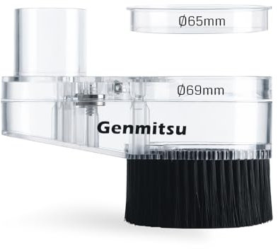 Genmitsu CNC Pattino Antipolvere per Macchine CNC Motore Mandrino/Router Compatto con Diametro Netto 65mm/69mm, Adattatore Tubo Diametro Esterno 38mm, Trasparente
