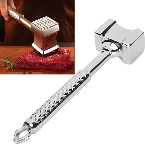 Otufan Martello da Bistecca in Acciaio Inossidabile, Batticarne Domestico Utensili da Carne Batticarne Per Intenerire Bistecca di Pollame Manzo