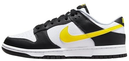 Nike Dunk Low Retro, Basketballschuhe für Damen, Schwarz Optisch Gelb Weiß, 45.5 EU