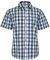 Weird Fish Judd Short Sleeve Check Shirt Blue Surf Size XL
