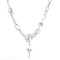 Y2k Mondstein Kette,Mabor Unregelmäßige Halskette Y2k Accessoires Grunge Necklace Silver Halsband Kette Metall Vintage Schmuck Kreuz Stern Aesthetic Necklace Mädchen Frauen Gothic Schmuck