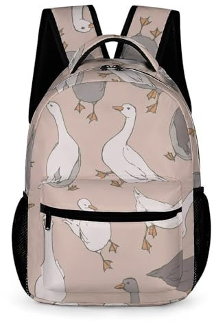 MQSSYOA Schulranzen Gans Umhängetasche Rucksack Reisetasche Tagesrucksäcke Büchertasche Für Jungen Mädchen Studenten