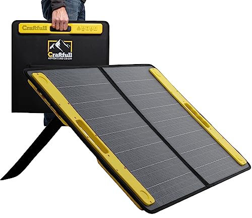 Craftfull Solarpanel faltbar 60w 100w 200w 300w - Solartasche Outdoor - Solarmodul für tragbare Powerstation - Balkonkraftwerk - Solaranlage mit 3x USB Anschluss - Solargenerator (0% Mwst. & 100 Watt)