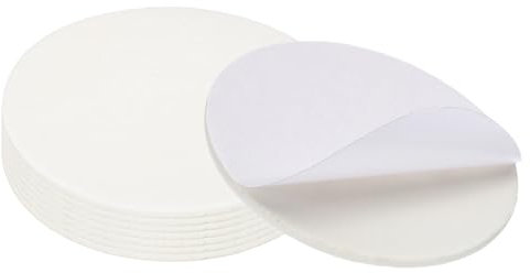 PATIKIL 7 Dia Tappetini Mobili Feltro, 8pz Spessore 1/5 Base Lampada Feltro Rotondo Adesivo Antiscivolo Aantigraffio Retro Protezione Pavimenti per Lampada Mobili Fai Da Te, Bianco