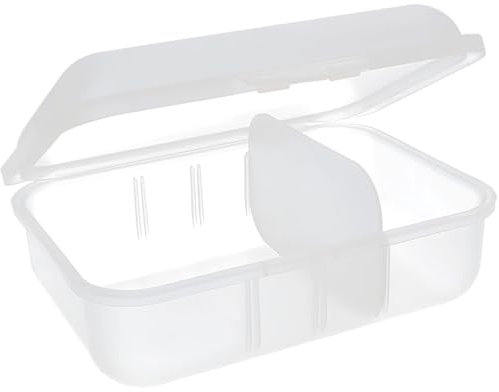 Buchsteiner Klickbox HOCH mit Inneneinteilung | 1 Trennsteg | Brotdose | Lunchbox | Aufbewahrungsdose | Frischhaltedose | spülmaschinenfest (natur)