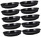 COOPHYA 10 STK Blumentopfhalter Pflanzenuntersetzer Tropfschale für Blumentöpfe Pflanzentopf Untersetzer Bonsaischalen aus Kunststoff Blumentopf-Palette Kunststoffrohstoff Black