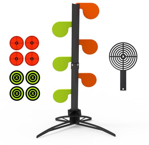 KNINE OUTDOORS AR500 Dueling Tree Target Kit, Steel Paddle, Steel Target for Shooting, 6 x 3/8
