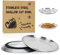 Supet 2-Pack Stainless Steel Cat Food Bowls Whisker-Friendly Non-Slip Silicone Base Cat Plates Whisker Fatigue Kitten Bowls for Wet & Dry Food