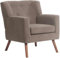 CLP Sessel Kioni mit Cordbezug, Polstersessel mit Armlehnen, Ohrensessel bis 150 kg, Relaxsessel, Fernsehsessel, Wohnzimmer, Farbe:Dunkelbraun