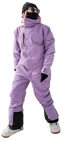 MDSIOKHJ Skianzug Schneeanzug Einteiliger Skianzug wasserdicht atmungsaktiv Snowboard Winter Arbeitskleidung Hosen Skijacke Damen Herren Schneekleidung