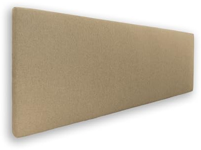 Silcar Home - Cabecero de Cama 135 Tejido Arena Jep - Estructura de Madera, Tapizado en Polipiel Liso, Diseño Moderno, Fácil Instalación, Acolchado - Tela Arena, 135 cm