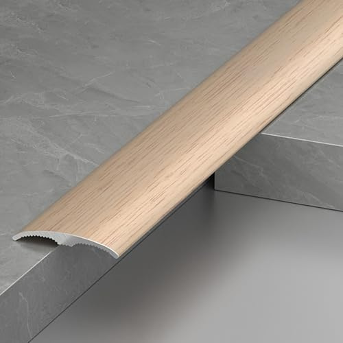 Boden Übergangsleiste Aus Aluminiumlegierung – Vielseitige Trennleiste Für Laminatböden, Holzmaserung, Für Gehhilfeneingänge, Türen, Schwellen, Rampen(Brown,W 2.4cm)