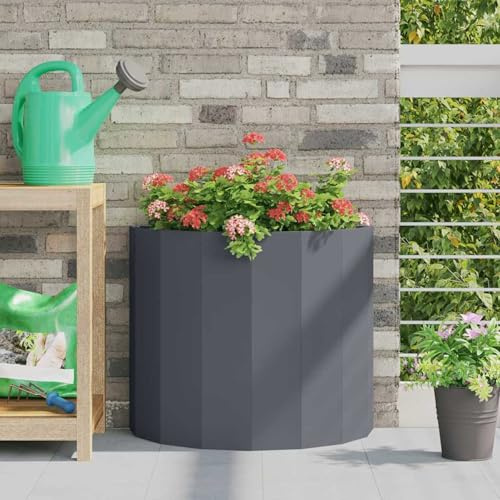 Swpsd Planter Anthracite 60 x 30 x 50 cm Steel flowerpot Model883719