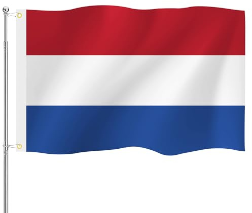 Niederländische Flagge • Premium niederländische nationalfahne 90x150 cm Mit Messingösen Für Innen & Außen Wetterfest & 100% Polyester - Ideal für alle Niederländer & Flag
