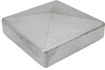 Zaundirekt Pfostenkappe Aluminium Zaunpfosten 80 x 80 mm Feuerverzinkt | Werkzeuglose Steckmontage I Korrosionsbeständig