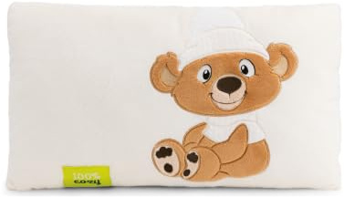 NICI Kissen Bär Capiccino 43x25cm - 63253 | Weiches Plüsch-Dekokissen, liebevolles Wohnaccessoire für Kinderzimmer, Sofa & Bett, süße Geschenkidee für Kinder & Fans