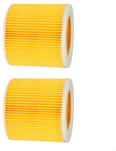 Lot de 2 filtres compatibles pour aspirateurs Karcher A2204 A2656 WD2.250 - Attrape-saleté haute efficacité 12 x 11,5 cm
