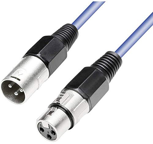 Mikrofonkabel Xlr-Male/Xlr-F / 10 M Blau
