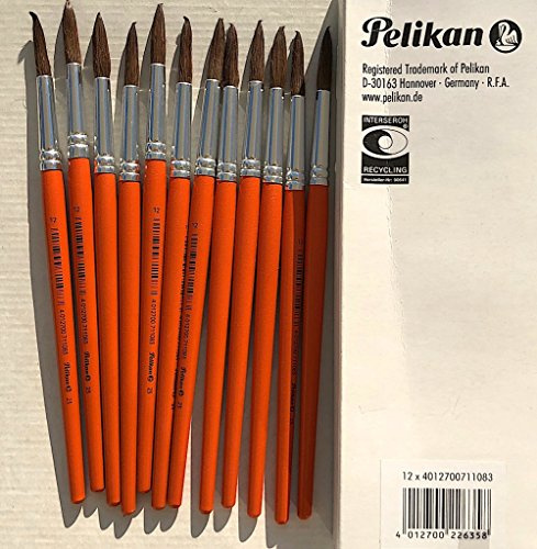 Pelikan Gr.12 Pinsel Haarpinsel, 12 Stück