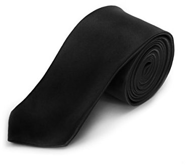 Oblique Unique schmale Krawatte, Farbe wählbar (Schwarz)