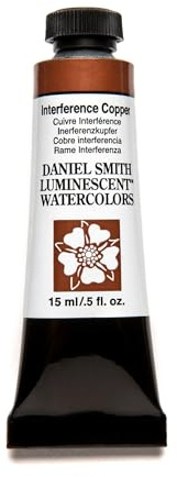 Daniel Smith Luminescent™ Watercolor Paint, 15ml, Tube, Interference Copper, 0.5 fl oz, (Pack of 1)