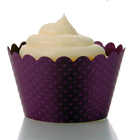 Dress My Cupcake Standard Royal Purple Cupcake Wrappers, Set of 50