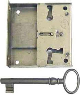 Antikhof Möbelschloss Eisen Plank,Höhe:6,3 cm,Breite: 4,7 cm, Dornmaß:2,5cm,Bestellnummer:KAS 25/H