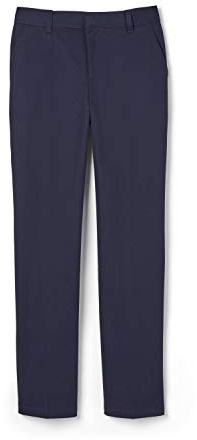 French Toast Boys' Adjustable Waist Relaxed Fit Twill Pant, Navy, 10