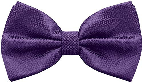 BomGuard Herren Fliege kleinkariert, lila