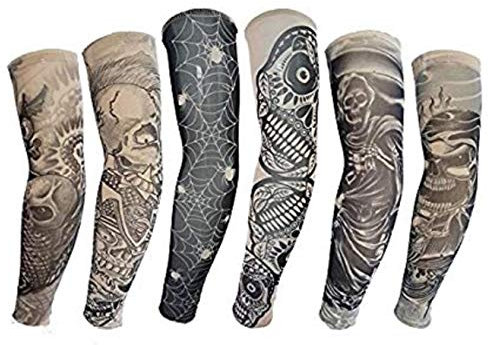 SHINA 6 Pcs Styles rétro Différents Manches de Tatouage temporaires Faux Manchons de Tatouage Arm Protection Solaire de Bras Cool Hommes Femmes Style