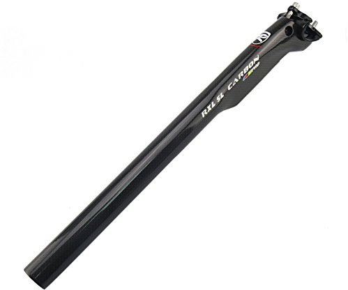 RXL SL Pro Karbonfaser-Sattelstütze für MTB/Rennrad, Sattelstütze, Carbon, 3K, glänzend, 27,2/30,8/31,6 mm (400, 27,2 mm)