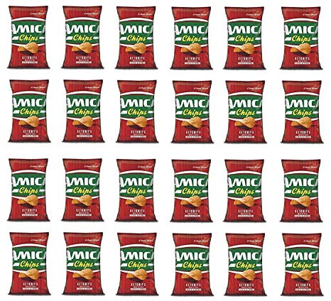 24x Amica Chips Ketchips Ketchup Patatine Kartoffelchips gesalzen 50g Kartoffel